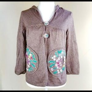 Anthropologie Sleeping on Snow Cardigan Sweater XS